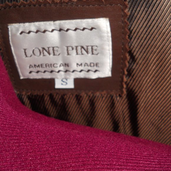Lone Pine S Brown Leather Belted Bomber Jacket - Picture 13 of 14